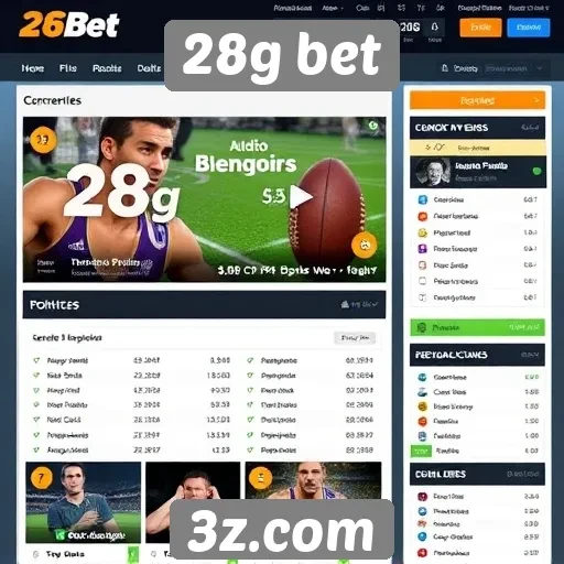 Funcionalidades principais do site 28g bet